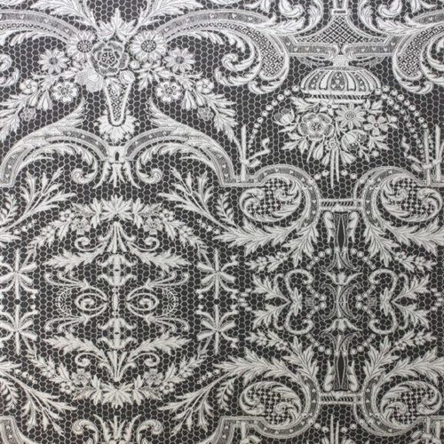 Orangery Lace Black-Metallic Silver W714
